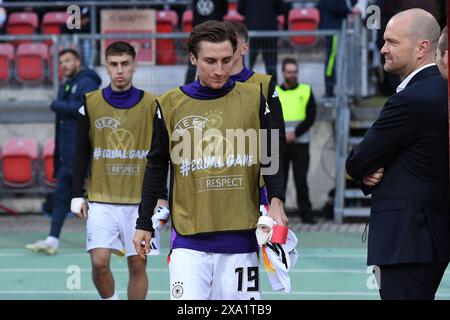 Fussball Laenderspiel Deutschland - Ukraine am 03.06.2024 im Max-Morlock-Stadion in Nürnberg Rocco Reitz ( Deutschland ) DFB-Vorschriften verbieten jede Verwendung von Fotografien als Bildsequenzen und/oder Quasi-Video. Foto: Revierfoto Credit: ddp Media GmbH/Alamy Live News Stockfoto