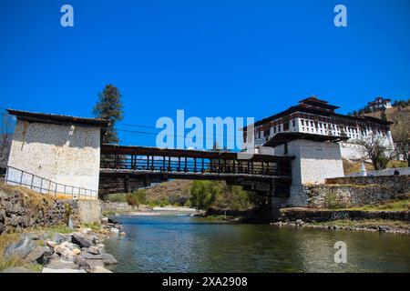 Das landwirtschaftliche Leben in Bhutan, die traditionelle Art der Landwirtschaft und des Lebens Stockfoto