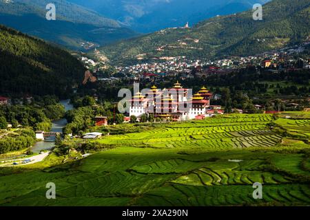 Die Hauptstadt von Bhutan Thimphu Dzong Stockfoto