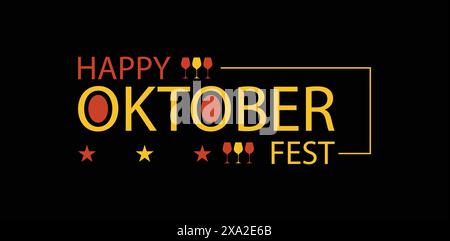 Oktoberfest Spirit mit schickem Text Art Design Stock Vektor