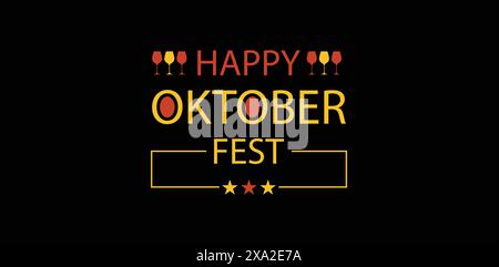 Oktoberfest Spirit mit schickem Text Art Design Stock Vektor