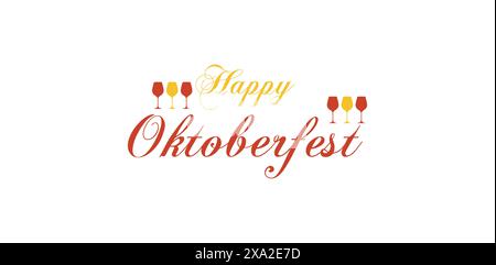 Oktoberfest Spirit mit schickem Text Art Design Stock Vektor