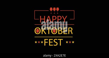 Oktoberfest Spirit mit schickem Text Art Design Stock Vektor