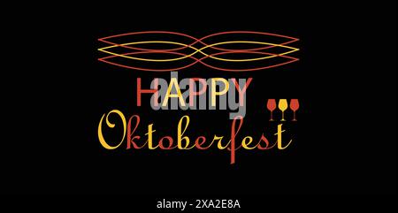 Oktoberfest Spirit mit schickem Text Art Design Stock Vektor