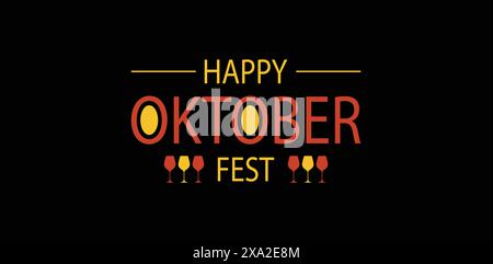 Oktoberfest Spirit mit schickem Text Art Design Stock Vektor