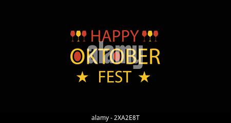 Oktoberfest Spirit mit schickem Text Art Design Stock Vektor