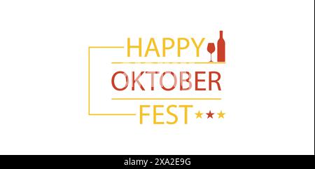 Oktoberfest Spirit mit schickem Text Art Design Stock Vektor