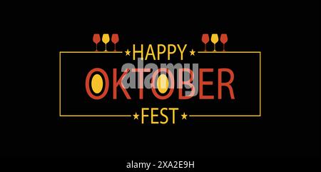 Oktoberfest Spirit mit schickem Text Art Design Stock Vektor