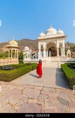 Gatore Ki Chhatriyan, Jaipur, Rajasthan, Indien, Südasien. Stockfoto