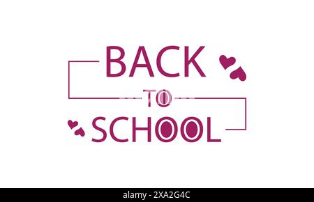 Text Illustration Trends für eine stylische Back-to-School-Saison Stock Vektor