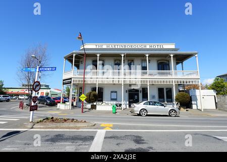 Das Martinborough Hotel in Martinborough, Neuseeland. Stockfoto