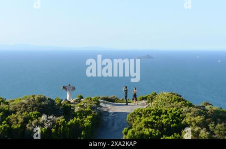 Wandern auf dem Mount Maunganui in Tauranga, Neuseeland. Stockfoto