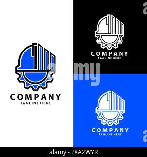 Vektorvorlage für Bauingenieur Logo Stock Vektor