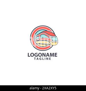 Design-Vektor des Fast Train-Logos Stock Vektor