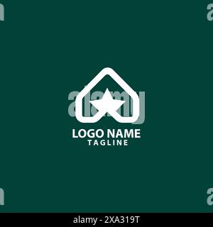 Home Star Logo Design Vektor Stock Vektor