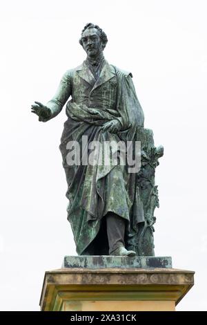 Großherzog Georg von Mecklenburg Strelitz, Statue, Schlosspark, Neustrelitz, Mecklenburg-Vorpommern, Deutschland Stockfoto