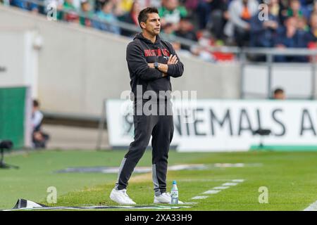 Hannover, Deutschland. Mai 2024. firo: 19.05.2024, Fußball, 2. Liga, 2. Bundesliga, Saison 2023/2024, Hannover 96 - Holstein-Kieler Trainer Rapp Marcel (Holstein Kiel) Ganzzahl, Credit: dpa/Alamy Live News Stockfoto