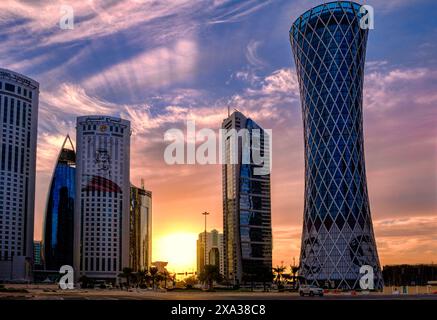 Lusail Plaza Towers Stockfoto