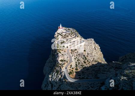 Ein Blick auf den Leuchtturm Cap de Formentor auf Mallorca Stockfoto