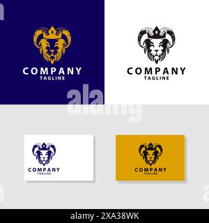 Löwenhorn-Logo-Vektor Stock Vektor
