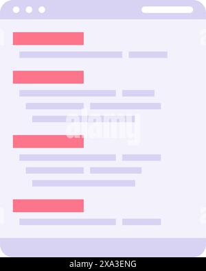 Coding Website einfache Icon Vektor flache Illustration. Programmierung Code Entwicklung isoliert auf weiß. Stock Vektor