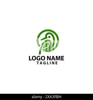 Vektor mit Vogelkreis-Logo Stock Vektor