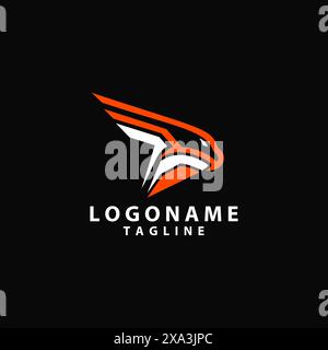 Abstraktes Design mit modernem Vektor-Logo von Eagle Stock Vektor