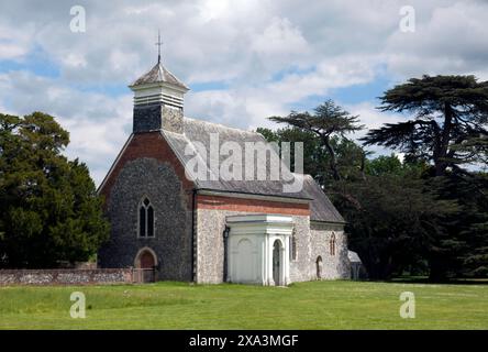 St. Botolph's Church auf dem Gelände von Lullingstone Castle, Eynsford, Kent Stockfoto