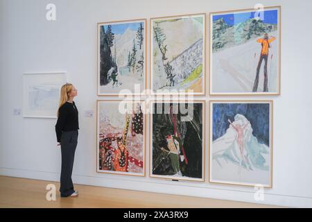 London, Großbritannien. 4. Juni 2024. Peter Doig, Zermatt (D1),. Schätzung: £15.000-20.000. Vorschau der Phillips-Ausgaben mit einer Vielzahl von Drucken und Keramikwerken sowie Ausgaben von Keith Haring, Jean-Michel Basquiat, Andy Warhol und David Hockney. Der Verkauf findet am 6. Und 7. Juni bei Phillips statt. . Quelle: amer Gazzal/Alamy Live News Stockfoto