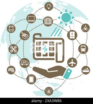 Perovskite Solarzellenanwendungen Vektorillustration Stock Vektor