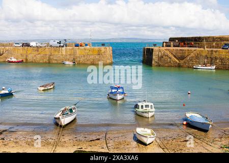 Das malerische Fischerdorf Mousehole, Cornwall, West Country, England Stockfoto