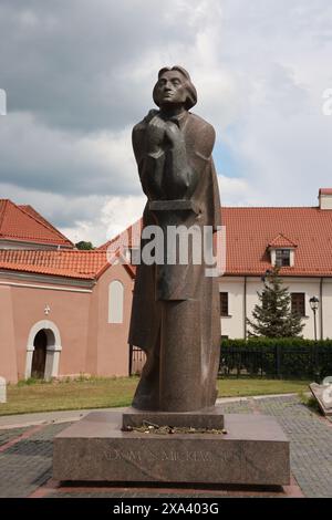 Adam-Mickiewicz-Denkmal in Vilnius, Litauen Stockfoto