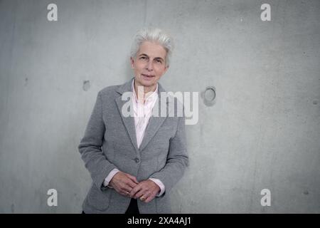 Berlin, Deutschland. Juni 2024. Marie-Agnes Strack-Zimmermann am Rande eines Interviews mit Journalisten der Deutschen Presseagentur. Quelle: Kay Nietfeld/dpa/Alamy Live News Stockfoto