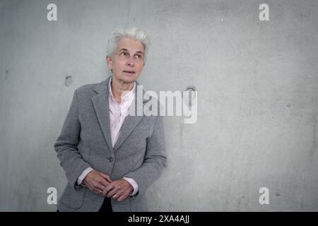 Berlin, Deutschland. Juni 2024. Marie-Agnes Strack-Zimmermann am Rande eines Interviews mit Journalisten der Deutschen Presseagentur. Quelle: Kay Nietfeld/dpa/Alamy Live News Stockfoto