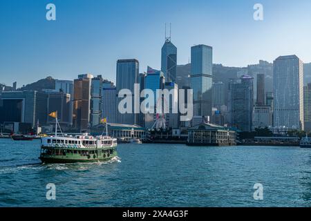 Star Ferry im Hafen von Victoria, Hongkong, China, Asien Copyright: MichaelxRunkel 1184-10274 REKORDDATUM NICHT ANGEGEBEN Stockfoto