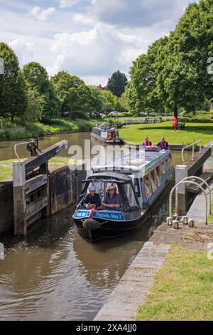 Der Droitwich Barge Canal in Droitwich, Worcestershire, England, Großbritannien Stockfoto