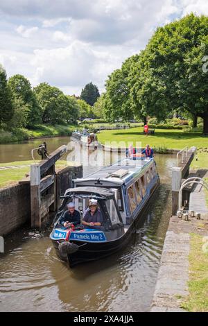 Der Droitwich Barge Canal in Droitwich, Worcestershire, England, Großbritannien Stockfoto