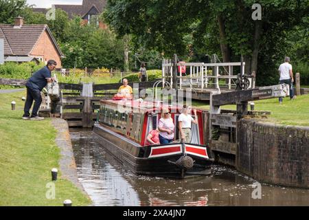 Der Droitwich Barge Canal in Droitwich, Worcestershire, England, Großbritannien Stockfoto