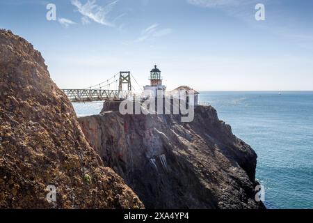 Point Bonita Lighthouse auf den Marin Headlands in Kalifornien, USA Stockfoto