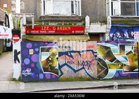 Das chinesische Restaurant zum Mitnehmen in der Lewes Road Brighton, Sussex, England, Großbritannien, wurde geschlossen Stockfoto