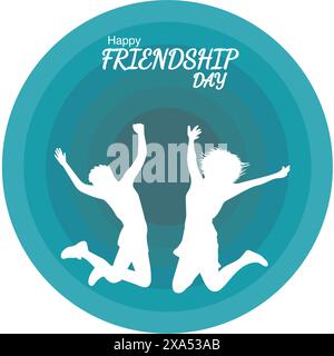 Happy Friendship Day Postdesign. Vektorabbildung Stock Vektor