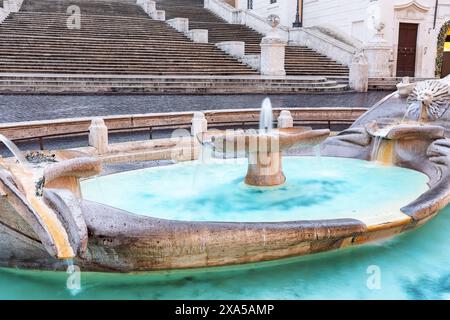 Fontana della Barcaccia, Piazza di Spagna in Rom, Italien. Stockfoto
