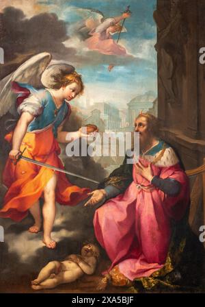 PERUGIA, ITALIEN - 18. MAI 2024: Gemälde von König David in der Kirche Basilica di San Pietro von Ventura Salinbeni (1602). Stockfoto