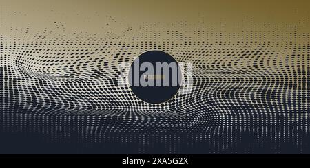 Ellegant Metallic und Halbton Hintergrund in Gold und Schwarz Stock Vektor