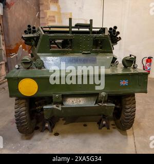 Daimler Dingo Scout Car im Museum für gepanzerte Fahrzeuge in Saumur, Frankreich Stockfoto