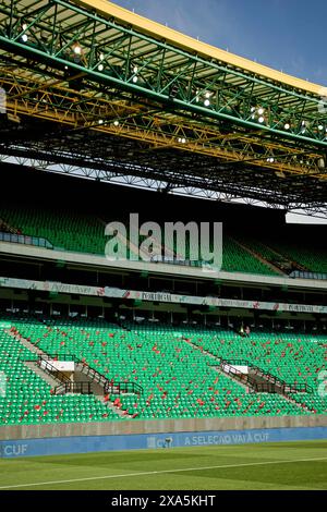 Lissabon, Portugal. Juni 2024. Lissabon, Portugal, 4. Juni 2024: Stadion vor dem Internationalen Freundschaftsspiel zwischen Portugal und Finnland im Estadio Jose Alvalade in Lissabon, Portugal. (Pedro Porru/SPP) Credit: SPP Sport Press Photo. /Alamy Live News Stockfoto