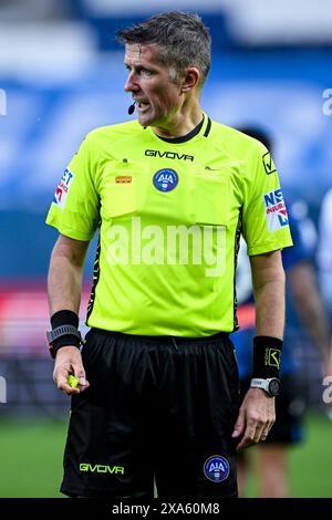 Bergamo, Italien. Juni 2024. Schiedsrichter Daniele Orsato während des Serie-A-Spiels zwischen Atalanta BC und ACF Fiorentina im Gewiss-Stadion in Bergamo, Italia Soccer (Cristiano Mazzi/SPP) Credit: SPP Sport Press Photo. /Alamy Live News Stockfoto