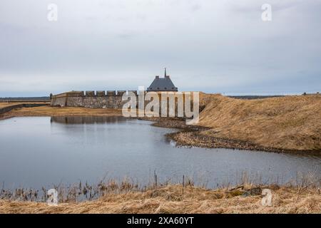 Umgebung an der Festung von Louisbourg National Historic Site in Nova Scotia, Kanada Stockfoto