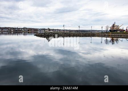 Uferpromenade in Sydney, Nova Scotia, Kanada Stockfoto