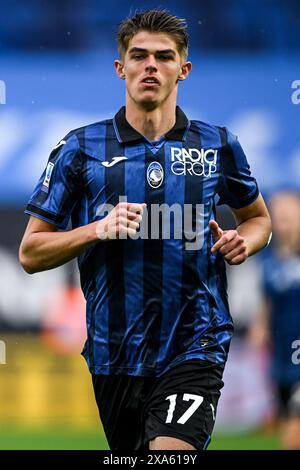 Bergamo, Italien. Juni 2024. Charles de Ketelaere (17 Atalanta BC) während des Serie A Spiels zwischen Atalanta BC und ACF Fiorentina im Gewiss Stadium in Bergamo, Italia Soccer (Cristiano Mazzi/SPP) Credit: SPP Sport Press Photo. /Alamy Live News Stockfoto